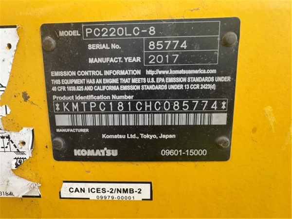 2017 Komatsu PC220LC-8 5167
