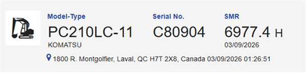 2020 Komatsu PC210LC-11 5371