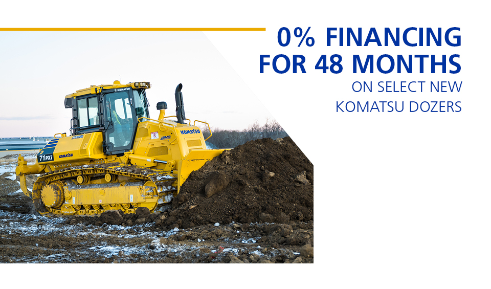 0% Financing for 48 Months on New Komatsu Dozers
