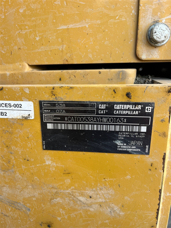 2020 CATERPILLAR 538 5482