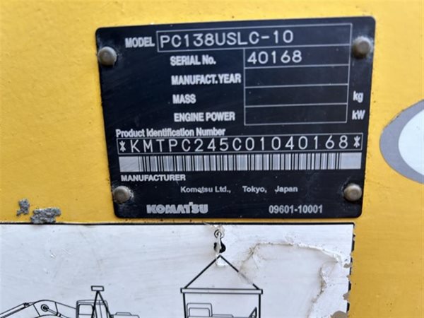 2013 Komatsu PC138USLC-10 5244