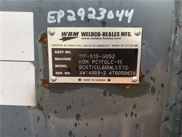 2023 WELDCO-BEALES MFG Series 150 60" Cleanup Bucket 2724