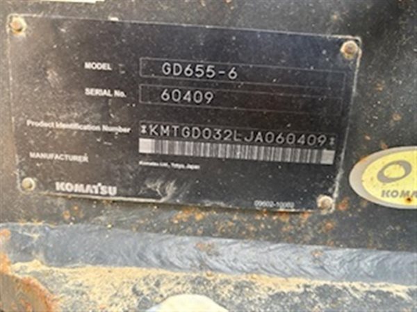2019 Komatsu GD655-6 5177
