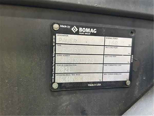 2021 BOMAG CR 1030 T 5127