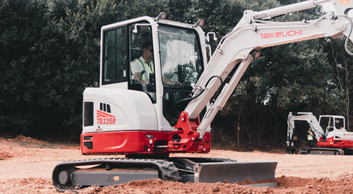 Takeuchi introduces new TB335R 3.5-ton short tail swing excavator