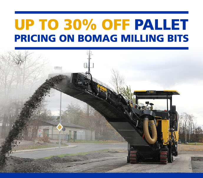 Up to 30% Off Pallet Pricing on BOMAG MIlling Bits
