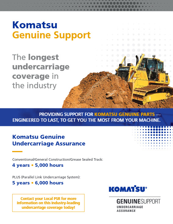 Komatsu Genuine Undercarriage Assurance