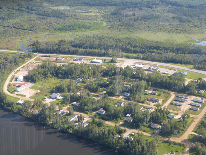Aerial view of Fort McMurray First Nation