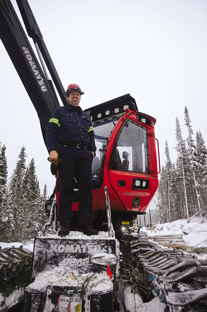 Nicolas Pellerin on Komatsu 931XC harvester