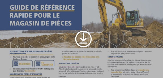 GUIDE DE RÉFÉRENCE RAPIDE POUR LE MAGASIN DE PIÈCES D’EPORTAIL